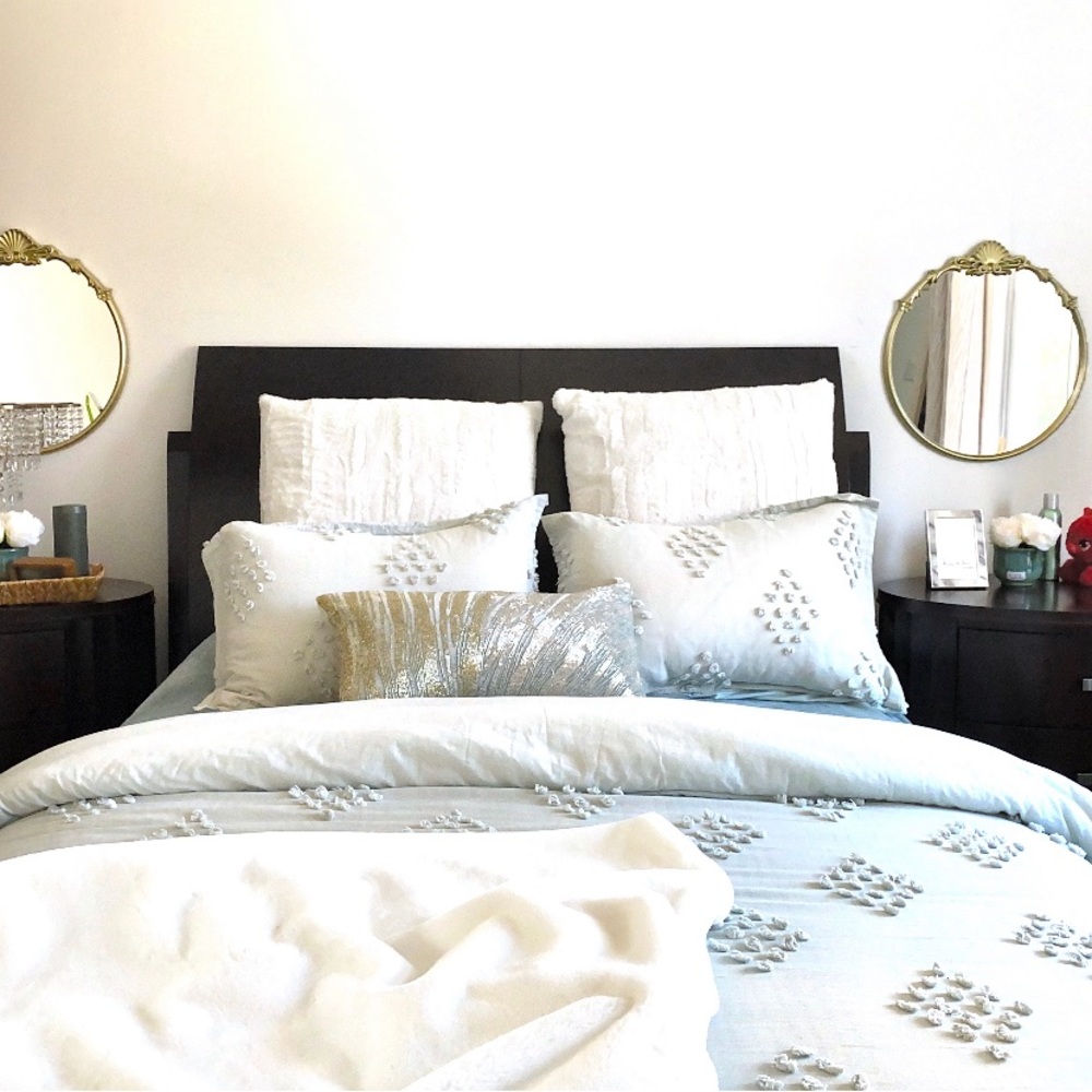 LEDA BED SET (NIGHTSTANDS, BED FRAME, DRESSER) MATTRESS NOT INCLUDED!!